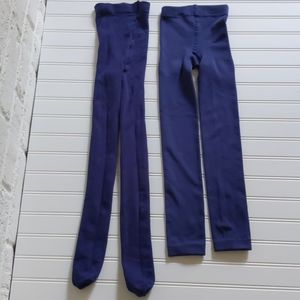 Two pairs of navy blue tights